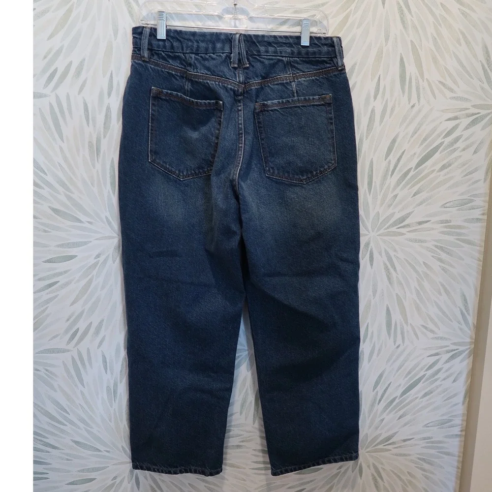 Good American Good 90s Cropped Relaxed Denim Jeans Size 27 Mid Rise Baggy - Picture 4 of 9